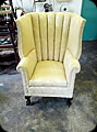 Victorian fluted wing chair