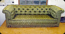 Deep-buttoned Victorian Chesterfield sofa