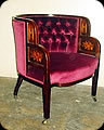 Edwardian button-back occasional chair